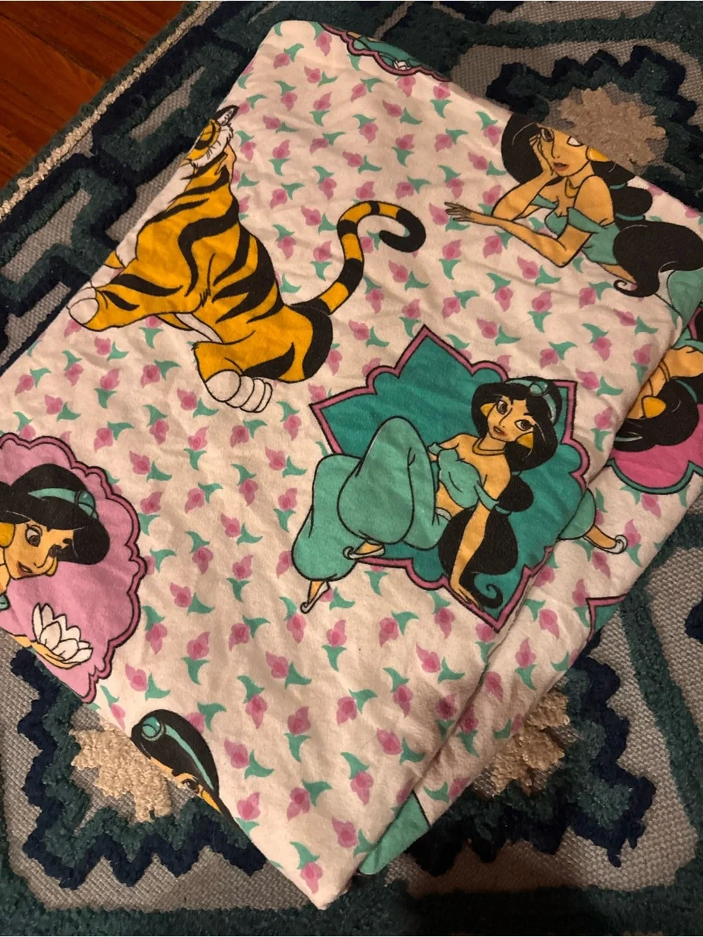 Vintage Top sheet Disney Twin jasmine Aladdin